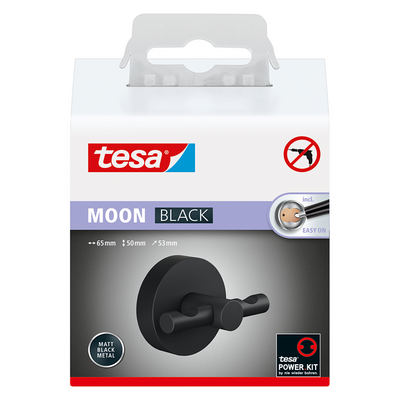 Tesa badjashaak moon black matzwart badkamer industrieel modern zelfklevend – 50x65x53mm