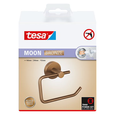 Tesa 1072311 - moon brons toiletrolhouder zonder deksel | 2 stuks