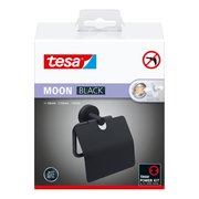 Tesa 1073528 - moon black toiletrol houder met deksel zwart | 1 stuks - afbeelding 2