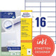 Avery etiketten 200 stuks wit
