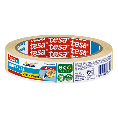 Tesa 1025268 - afplakb.univers.25mx19mm | 16 stuks