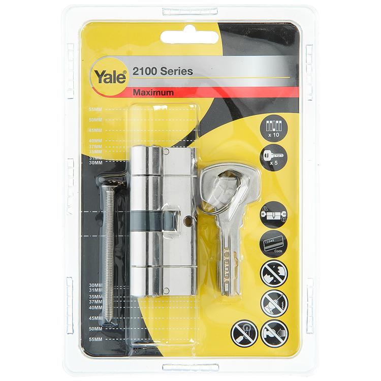 Yale 1060528 - profielcilinder 2100 mv 70mm(35 35) | 5 stuks