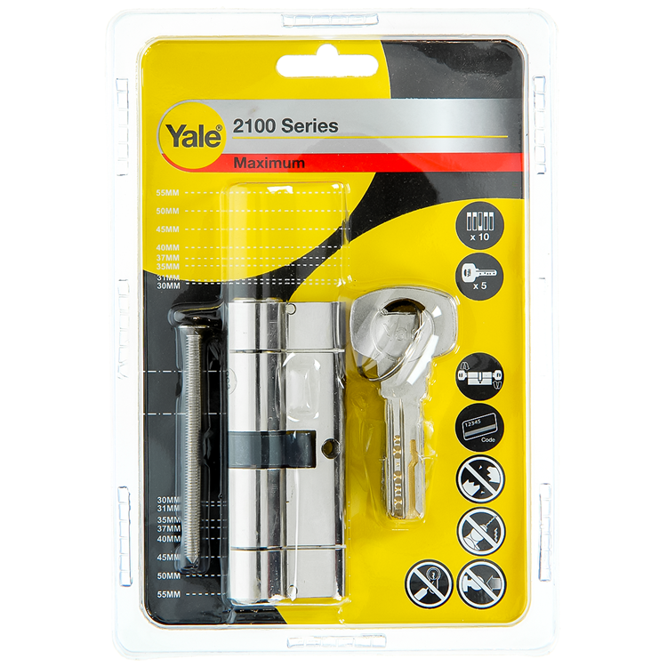 Yale 1060530 - profielcilinder 2100 mv 80mm(40 40) | 5 stuks