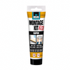 Bison montagekit super tube 200 g, extra sterk, montagelijm, bevestigen, hoge eindsterkte, binnen en buiten, blijvend elastisch, extra sterk, vullend eenvoudig in gebruik
