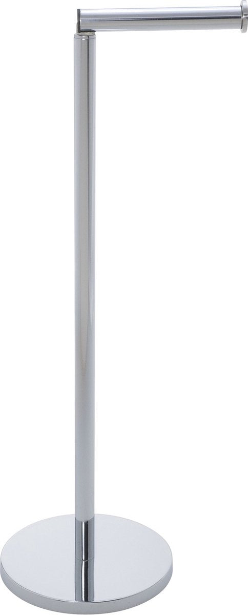 Wenko toiletrolhouder 2-in-1 rvs glanzend - reserverolhouder - toiletpapier houder vrijstaand - wc rolhouder staand