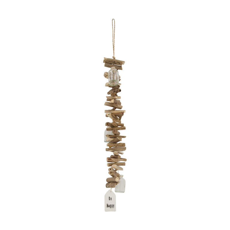 Dijk natural collections guirlande hout en glas 58x8x8cm