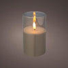 Lumineo led kaars in glas 12,5cm