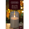 Lumineo led kaars in glas 12,5cm