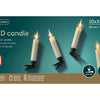 Lumineo led kaars verlichting met afstandsbediening 10 lampen zonder kabel op batterij met timer