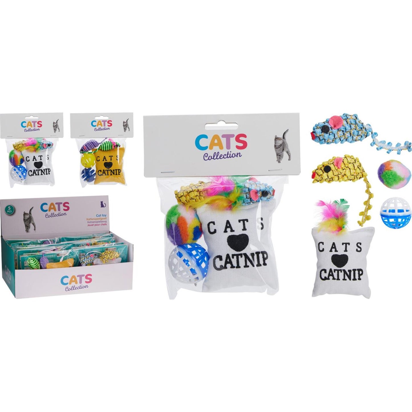 Cats collection kattenspeelgoed set van 5sts