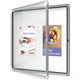 Nobo premium plus afsluitbare glazen buitenvitrine magnetisch 6xa4 voor formaat met zijslot - grijs wit