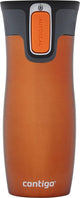 Contigo west loop autoseal thermosbeker, roestvrijstalen isoleerbeker, koffiebeker-to-go, bpa-vrij, lekvrije beker-to-go met easy-clean-deksel, houdt tot 5 uur warm, 470 ml | tangerine