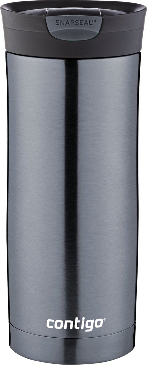 Contigo huron snapseal thermosbeker, roestvrijstalen isoleerbeker, koffiebeker-to-go, lekvrij, houdt tot 7 uur warm, vaatwasserbestendig bpa-vrij deksel, 470 ml | gunmetal