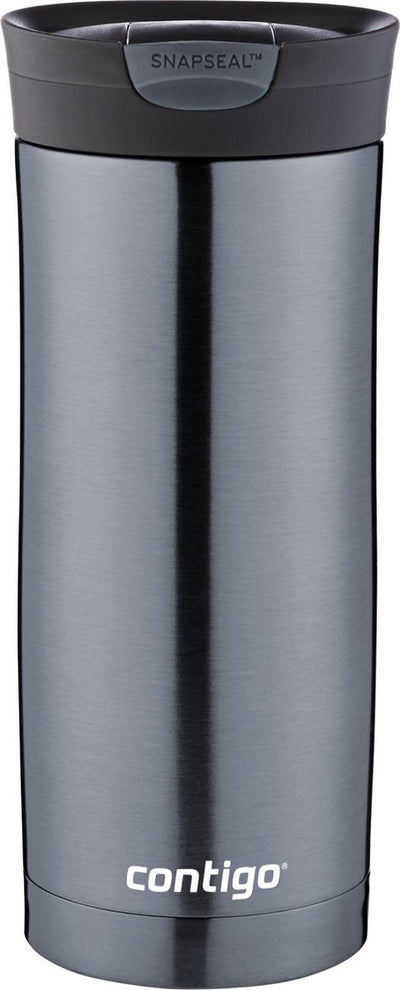 Contigo huron snapseal thermosbeker, roestvrijstalen isoleerbeker, koffiebeker-to-go, lekvrij, houdt tot 7 uur warm, vaatwasserbestendig bpa-vrij deksel, 470 ml | gunmetal