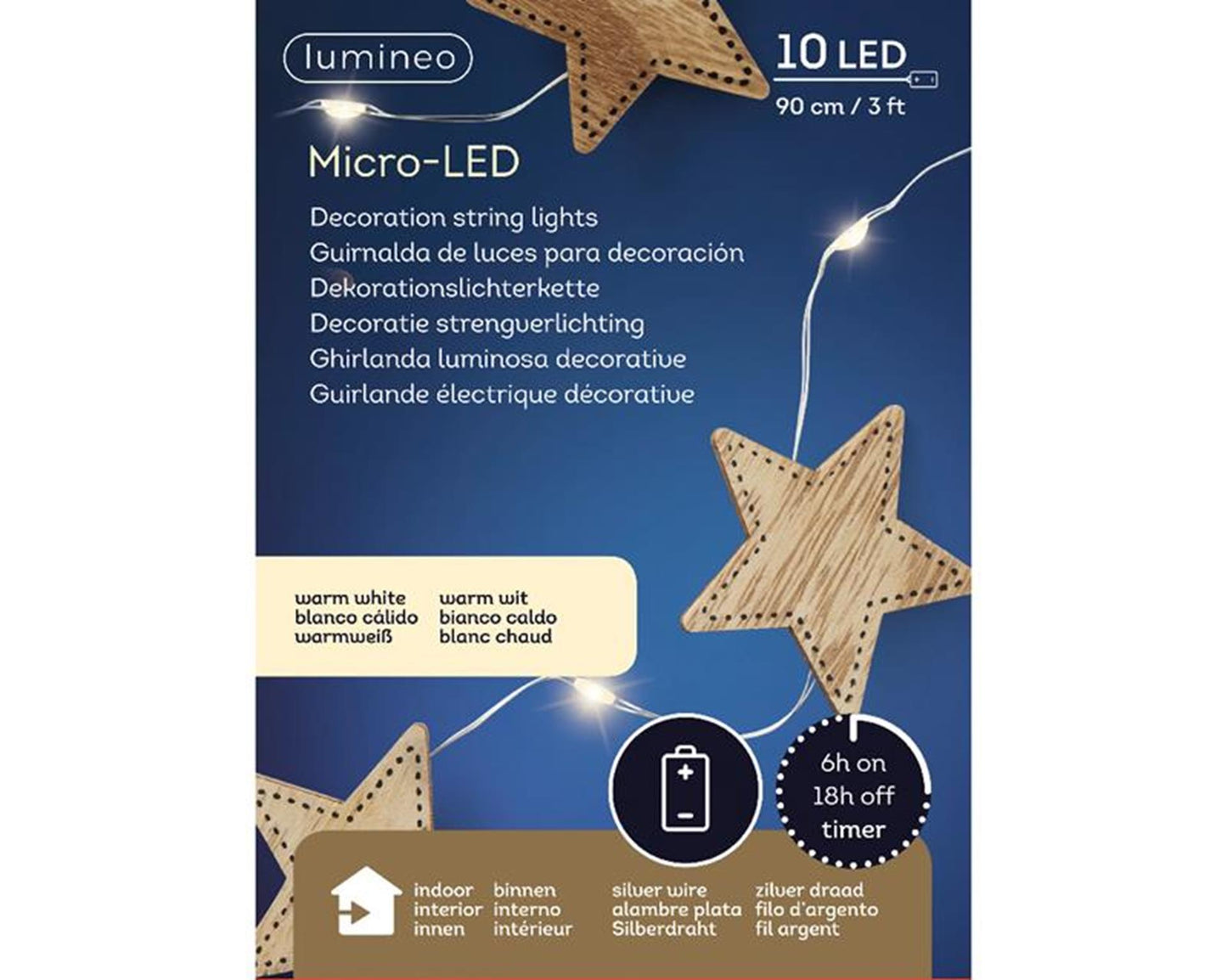 Lumineo micro led verlichting met hout deco