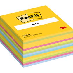 Kleurenkubus 2030-u post-it 76x76mm assorti geel 450 vel