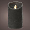 Lumineo led waving kaars wax antraciet h12,5cm