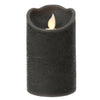 Lumineo led waving kaars wax antraciet h12,5cm