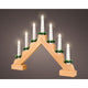 Lumineo kaarsenboom vensterdecoratie op batterij 39,5x32cm wit