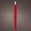 Lumineo dinerkaarsset led vlam 24cm rood 2-dlg