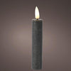 Lumineo dinerkaarsset led vlam 16cm grijs 2-dlg