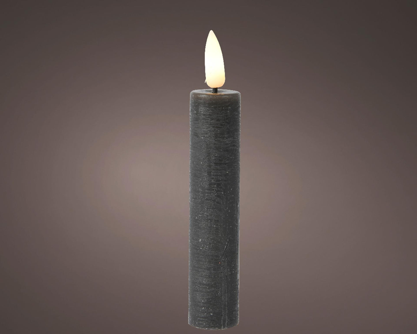 Lumineo led dinerkaarsen met flikkerende vlam grijs dia2x16cm was met 6 uur timer