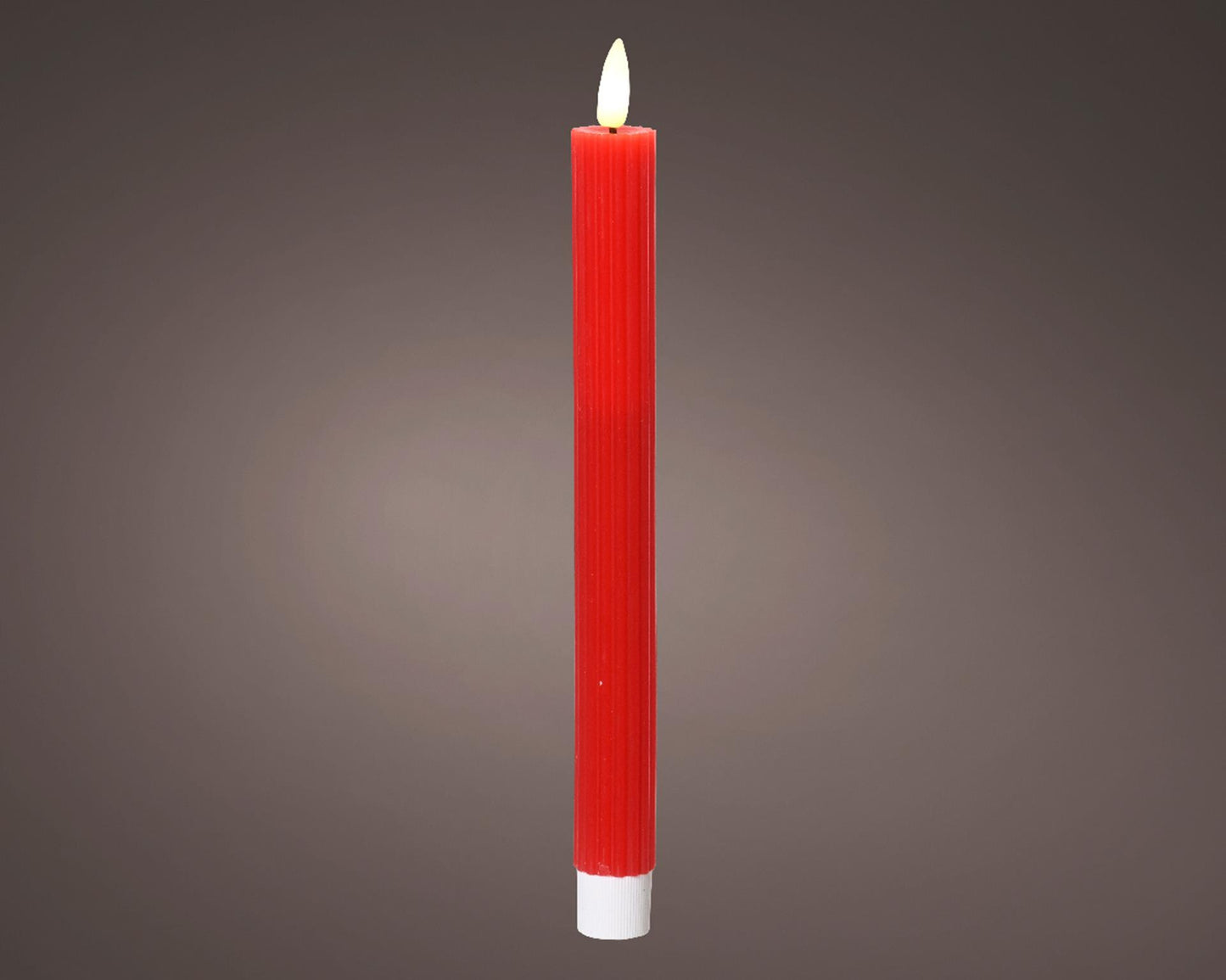 Lumineo led dinerkaarsen 2-delig met flikkerende vlam kerstrood dia.2x24,5cm was met 6 uur timer