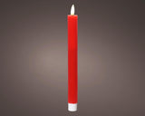 Lumineo led dinerkaarsen 2-delig met flikkerende vlam kerstrood dia.2x24,5cm was met 6 uur timer - afbeelding 1