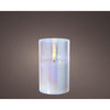 Lumineo kaars led in glas iriserend 12,5cm