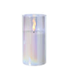 Lumineo kaars led in glas iriserend 15cm