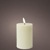 Lumineo kaars led ribbel vlam h13cm creme