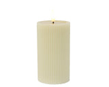 Lumineo kaars led ribbel vlam 15.5cm creme - afbeelding 2