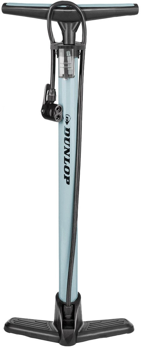 Dunlop fietspomp - fiets pomp voor , schrader en frans ventiel - staande pomp incl. adaptoren voor waterspeelgoed en ballen