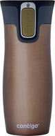 Contigo west loop autoseal thermosbeker, roestvrijstalen isoleerbeker, koffiebeker-to-go, bpa-vrij, lekvrije beker-to-go met easy-clean-deksel, houdt tot 5 uur warm, 470 ml | latte