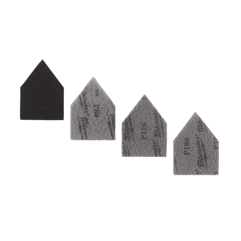 Milwaukee accessoires mesh schuurvellen set | voor m12 fdss | 67 x 92 mm | k80 k120 k180 | 12 stuks - 48805405