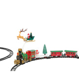 Decoris kersttrein 90x90cm op batterij met verlichting - afbeelding 2