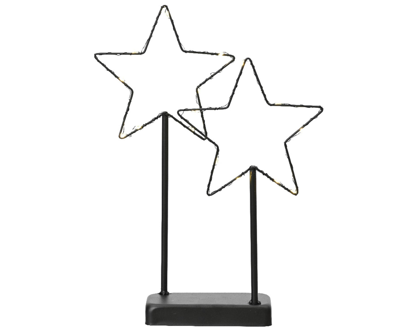 Lumineo micro led ster op standaard 20 lamps op batterij met timer 6x24x34cm