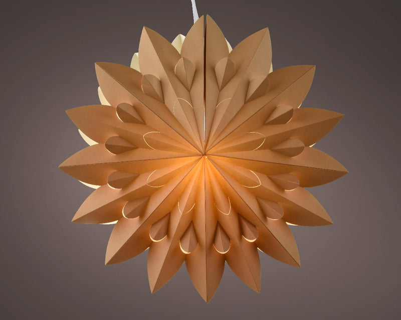 Lumineo ster led karton 40cm met timer amber