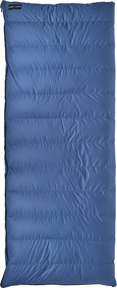 Lowland outdoor donzen slaapzak - companion cc xxl - katoen - 220 x 200 cm - blauw