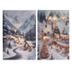 Lumineo kerst canvas led 1,5x38x58cm warm wit 2 assorti