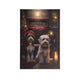 Lumineo kerst canvas honden led 1,5x38x58cm warm wit