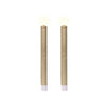 Lumineo led dinerkaarsenset wax goud h24,5cm