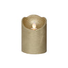 Lumineo led waving kaars wax goud ø7,5xh10cm