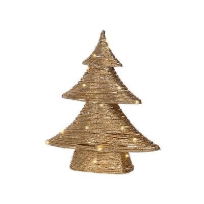 Lumineo kerstboom goud led 10x34x40cm
