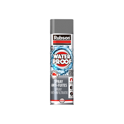 Rubson anti - infiltratie spray 300ml grijs | coating isolatie spray grijs | overschilderbaar repair coating spray | universele toepassing | vloeibaar rubber seal | rubber spray rubber coating.