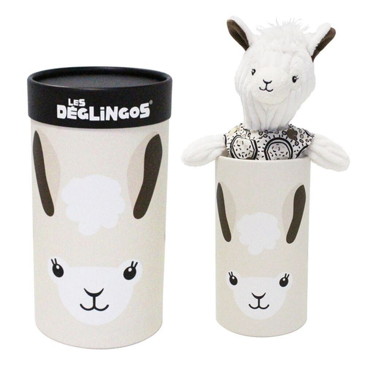 Knuffel in koker, de jonge lama 33 cm