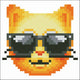 Diamond dotz diamond painting cool cat 10x10 cm
