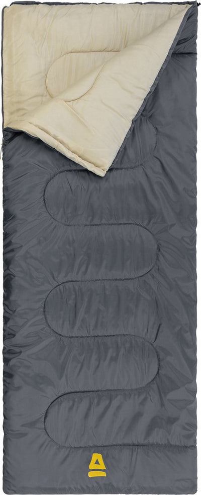 Abbey camp slaapzak 3 seizoenen - dekenmodel - grijs - 210 x 85 cm - koppelbaar en extra ruim