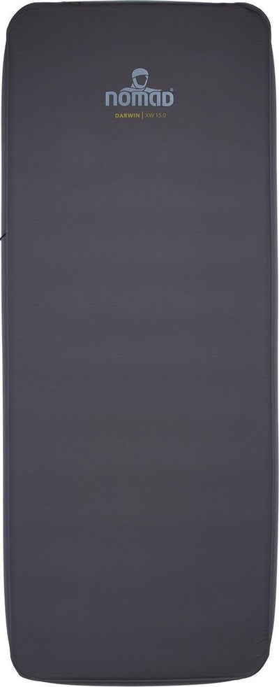 Nomad ® darwin xw 15.0 slaapmat zelfopblazend | 198 cm x 77 cm | donkergrijs | 15 cm dikte | lichaamsvormend | comfortabel kamperen