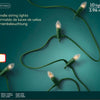 Lumineo kaarsverlichting met vlam effect 10 lampen 396cm lang